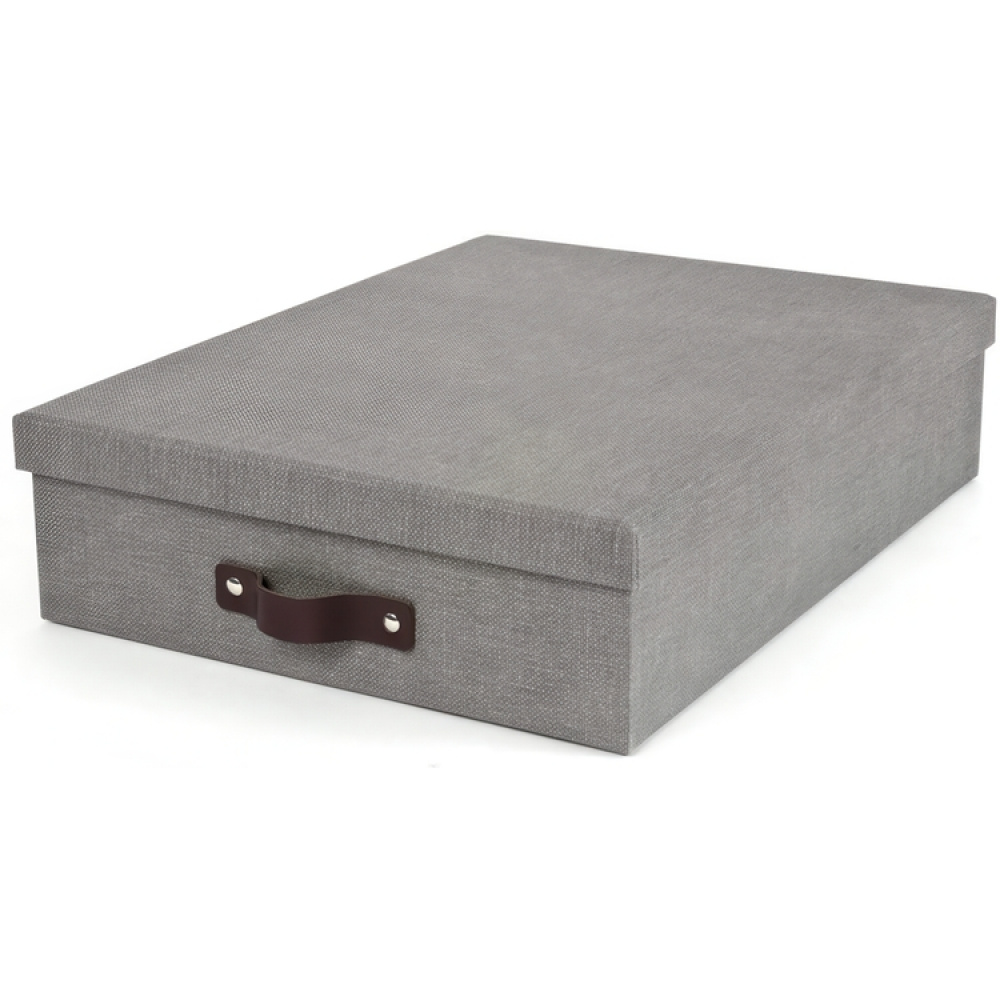 Förvaringslåda A4+, BIGSO OSKAR CANVAS, 35 x 26 x H 8,5 cm i gruppen Förvaring / Förvaringslådor / BigSo förvaringslådor hos SmartaSaker.se (40785)