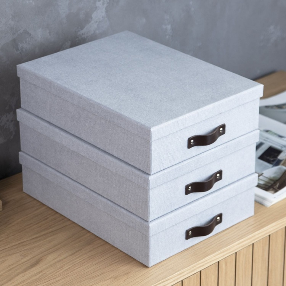 Förvaringslåda A4+, BIGSO OSKAR CANVAS, 35 x 26 x H 8,5 cm i gruppen Förvaring / Förvaringslådor / BigSo förvaringslådor hos SmartaSaker.se (40785)