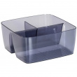 Förvaringslåda av återvunnen plast, 3 Fack, SAN DIEGO, 15,5 x 15,4, x H 7 cm, Transparent grå Förvaringslåda av återvunnen plast, 3 Fack, SAN DIEGO, 15,5 x 15,4, x H 7 cm, Transparent grå