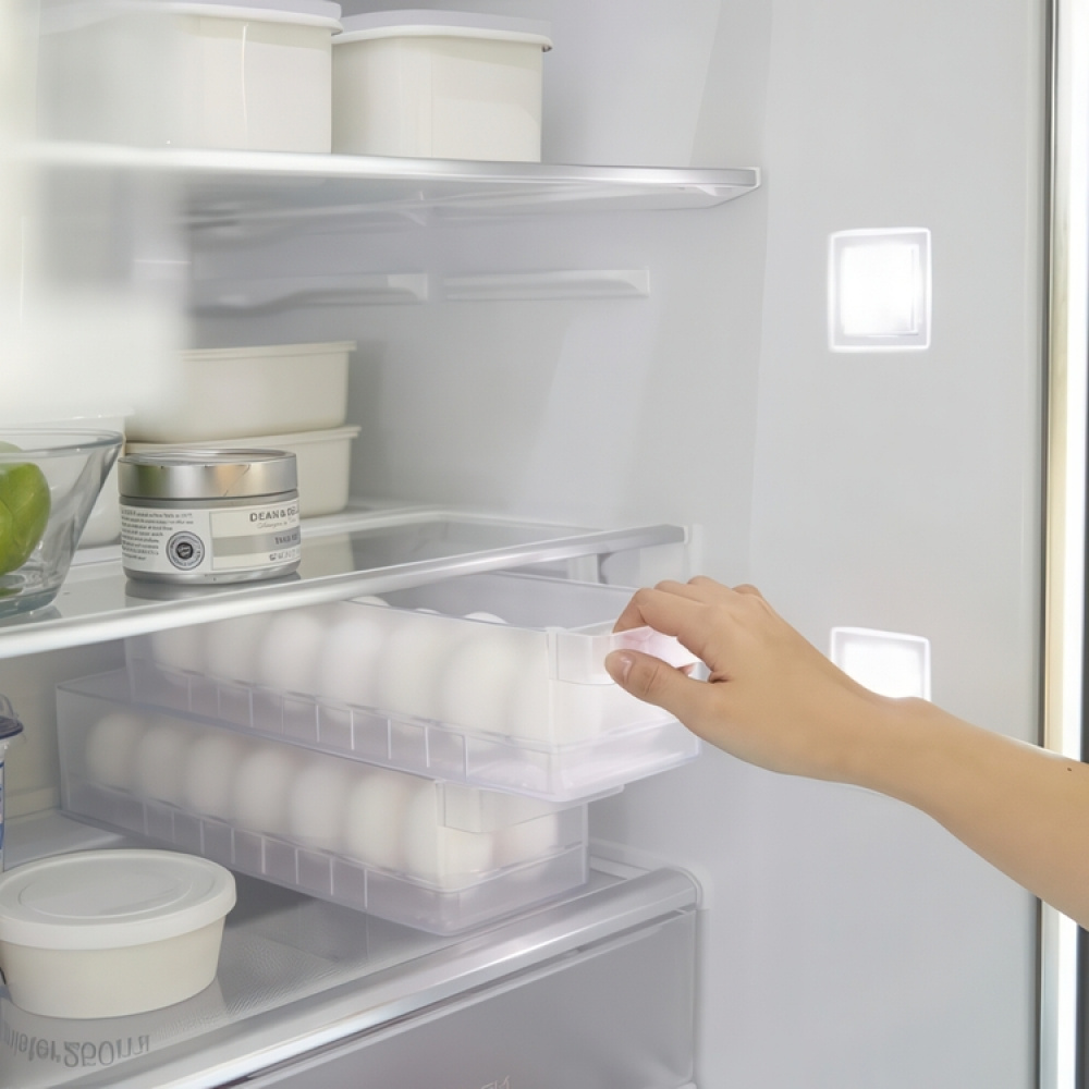 Förvaringslåda för 14 ägg, Stapelbar, TOWER MODERN EGG TRAY Yamazaki, Frostigt transparent i gruppen Förvaring / Köksförvaring / Kylskåpsförvaring hos SmartaSaker.se (40792)