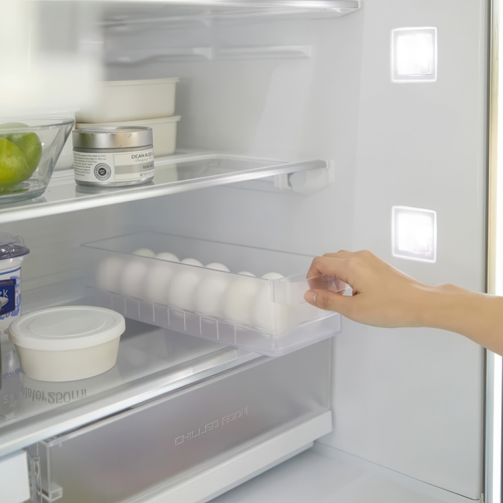 Förvaringslåda för 14 ägg, Stapelbar, TOWER MODERN EGG TRAY Yamazaki, Frostigt transparent i gruppen Förvaring / Köksförvaring / Kylskåpsförvaring hos SmartaSaker.se (40792)