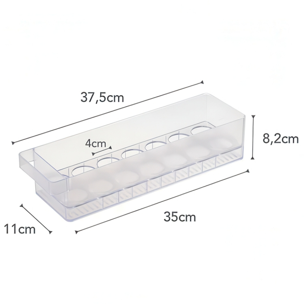 Förvaringslåda för 14 ägg, Stapelbar, TOWER MODERN EGG TRAY Yamazaki, Frostigt transparent i gruppen Förvaring / Köksförvaring / Kylskåpsförvaring hos SmartaSaker.se (40792)