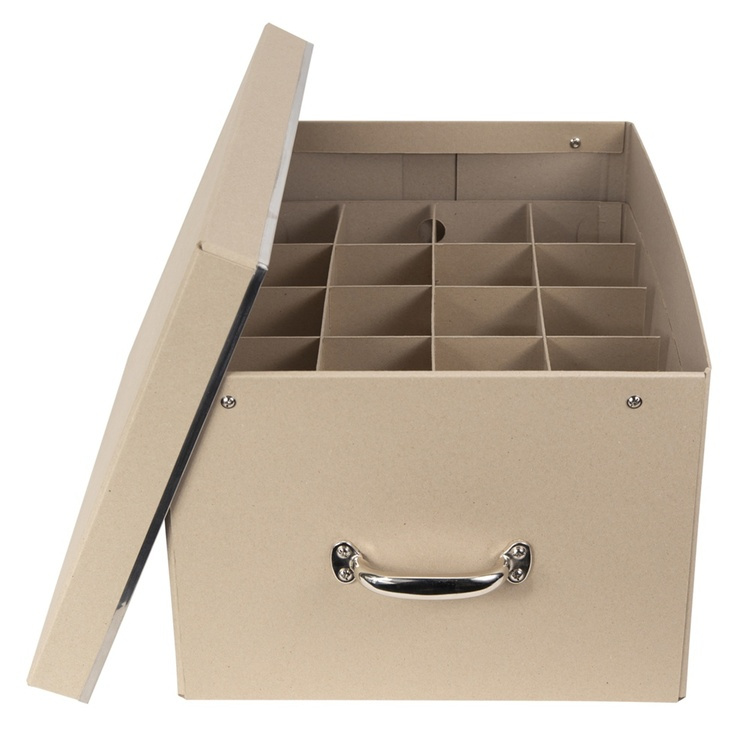 Förvaringslåda för Sortering, 32 fack, ORNAMENT BOX, 50 x 37 x H 27,5 cm, Nature i gruppen Förvaring / Förråd- och garageförvaring hos SmartaSaker.se (40795)
