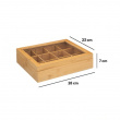Förvaringslåda för Sortering, LARGE BAMBOO TEA BOX, 28 x 23 x H 7 cm, Natur Förvaringslåda för Sortering, LARGE BAMBOO TEA BOX, 28 x 23 x H 7 cm, Natur