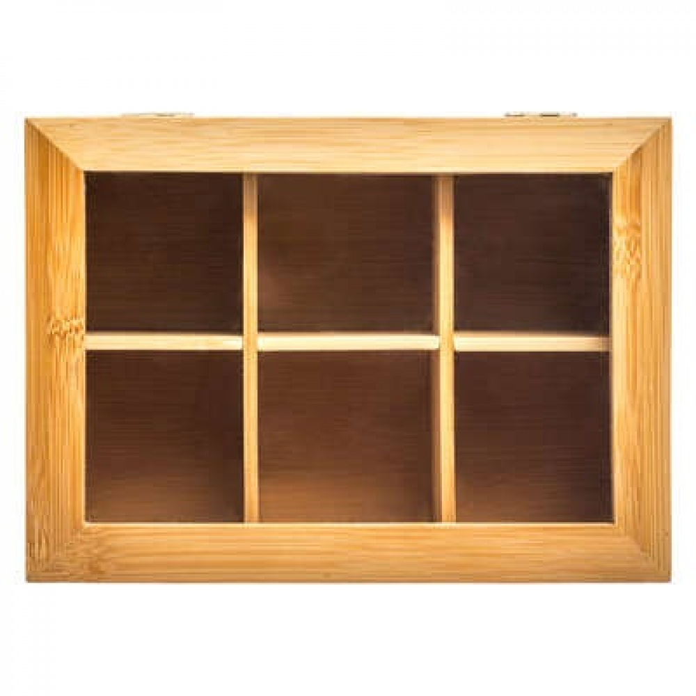Förvaringslåda för Sortering, SMALL BAMBOO TEA BOX, 22 x 16 x H 9 cm, Natur i gruppen Förvaring / Köksförvaring / Förvaringslådor och burkar hos SmartaSaker.se (40799)