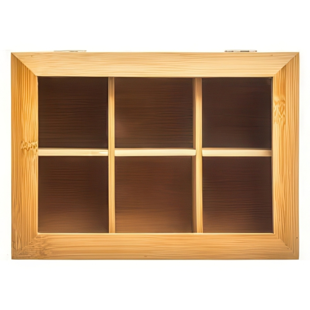 Förvaringslåda för Sortering, SMALL BAMBOO TEA BOX, 22 x 16 x H 9 cm, Natur i gruppen Förvaring / Köksförvaring / Förvaringsburkar hos SmartaSaker.se (40799)