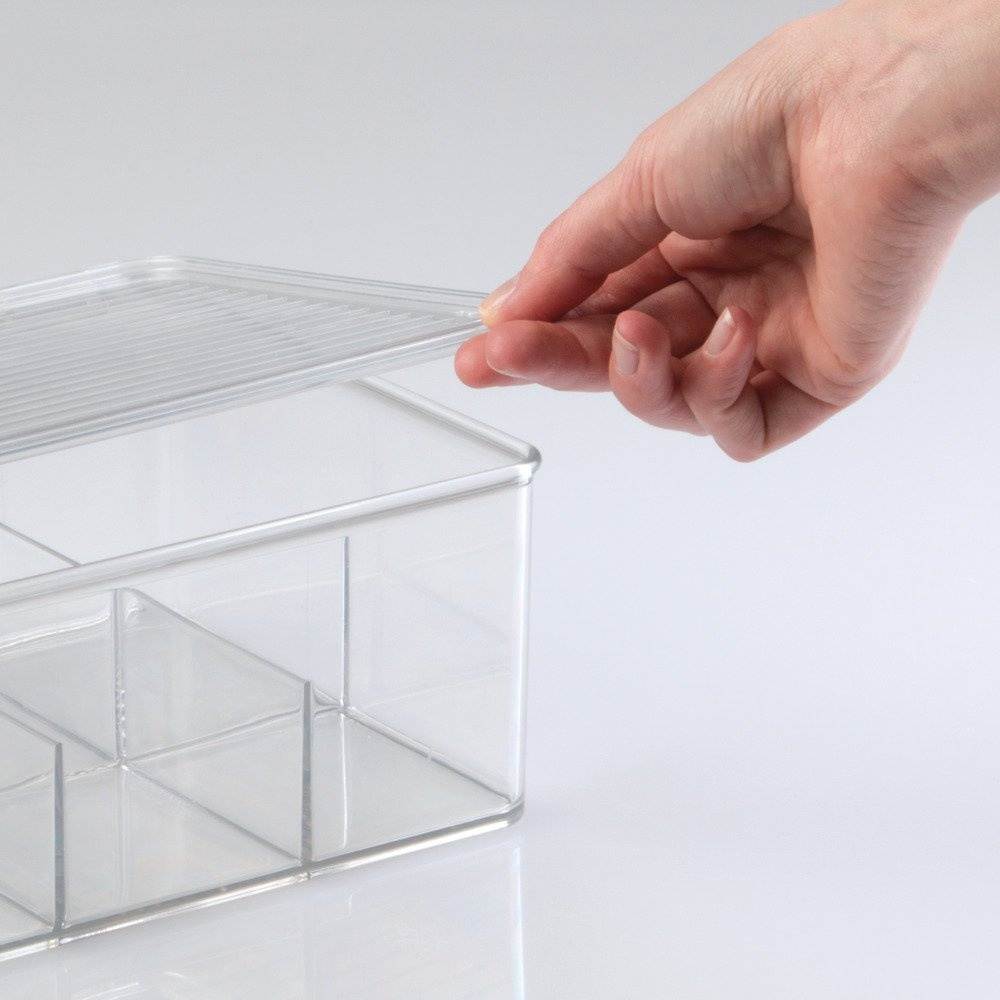 Förvaringslåda för Sortering, Tepåsar, 8 fack, ID CABINET BIN, 27,3 x 18,4 x H9,5cm, Transparent i gruppen Förvaring / Köksförvaring / Förvaringslådor och burkar hos SmartaSaker.se (40800)