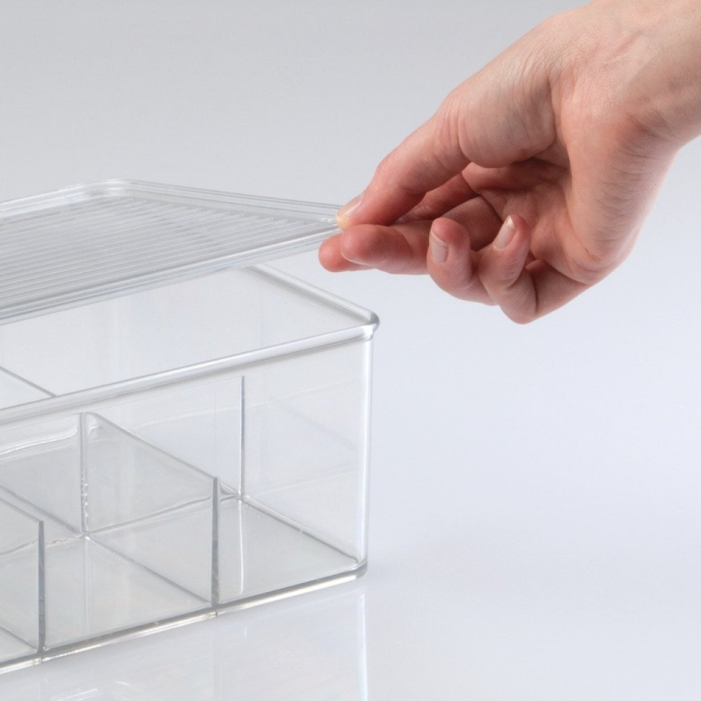 Förvaringslåda för Sortering, Tepåsar, 8 fack, ID CABINET BIN, 27,3 x 18,4 x H9,5cm, Transparent i gruppen Förvaring / Köksförvaring / Förvaringsburkar hos SmartaSaker.se (40800)