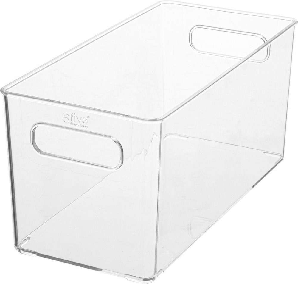 Förvaringslåda i klarplast, SELENA STORAGE BASKET, 31 x 15 x H 15 cm, Klar i gruppen Förvaring / Förvaringslådor hos SmartaSaker.se (40802)