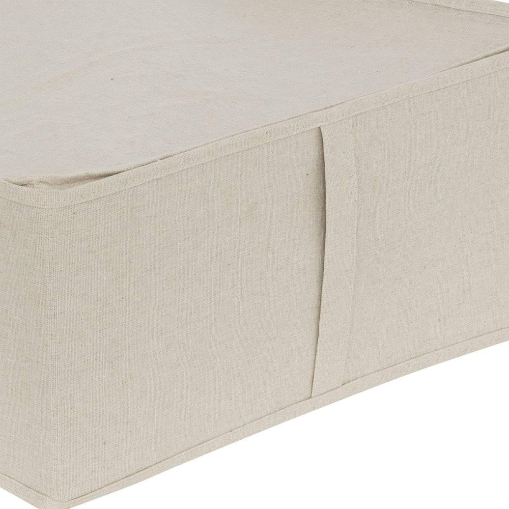 Förvaringslåda i tyg. Stadig, DRESSY RIGID BOX, 44,5 x 45,5 x H 20 cm, Beige i gruppen Förvaring / Förvaringslådor hos SmartaSaker.se (40809)