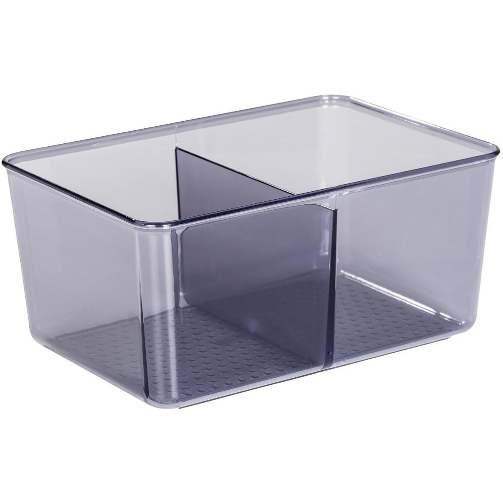 Förvaringslåda med avdelare, SAN DIEGO, 22,3 x 15,3, x H 10,5 cm, Transparent grå i gruppen Förvaring / Förvaringslådor hos SmartaSaker.se (40810)