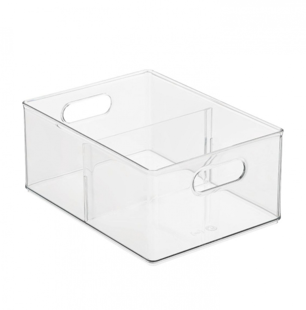 Förvaringslåda med avdelare, THE HOME EDIT ALL PURPOSE BIN, 25x 34 x H15 cm, Transparent i gruppen Förvaring / Köksförvaring / Kylskåpsförvaring hos SmartaSaker.se (40811)