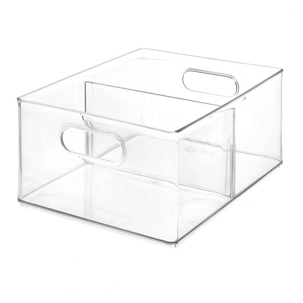 Förvaringslåda med avdelare, THE HOME EDIT ALL PURPOSE BIN, 25x 34 x H15 cm, Transparent i gruppen Förvaring / Köksförvaring / Kylskåpsförvaring hos SmartaSaker.se (40811)