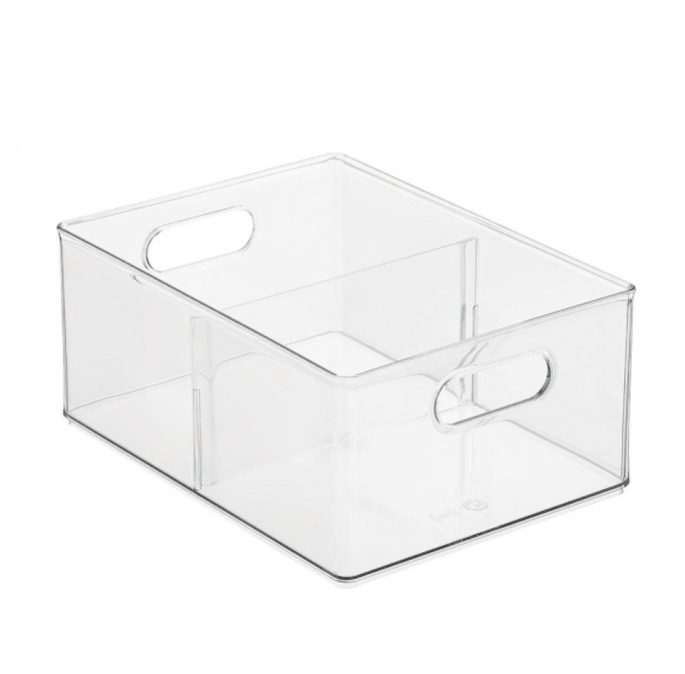 Förvaringslåda med avdelare, THE HOME EDIT ALL PURPOSE BIN, 25x 34 x H15 cm, Transparent i gruppen Förvaring / Köksförvaring / Kylskåpsförvaring hos SmartaSaker.se (40811)