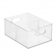 Förvaringslåda med avdelare, THE HOME EDIT ALL PURPOSE BIN, 25x 34 x H15 cm, Transparent