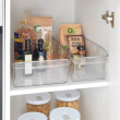 Förvaringslåda med handtag, Djup, MEDIUM CABINET-ORGANIZER, 37 x 15 x H 11 cm, Klar Förvaringslåda med handtag, Djup, MEDIUM CABINET-ORGANIZER, 37 x 15 x H 11 cm, Klar