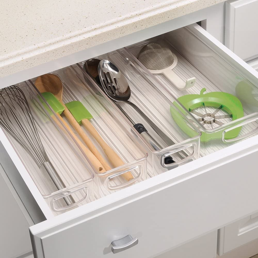 Förvaringslåda med handtag, CABINET BINZ, 15,2 x 41 x H7,6 cm, Transparent i gruppen Förvaring / Köksförvaring / Kylskåpsförvaring hos SmartaSaker.se (40816)