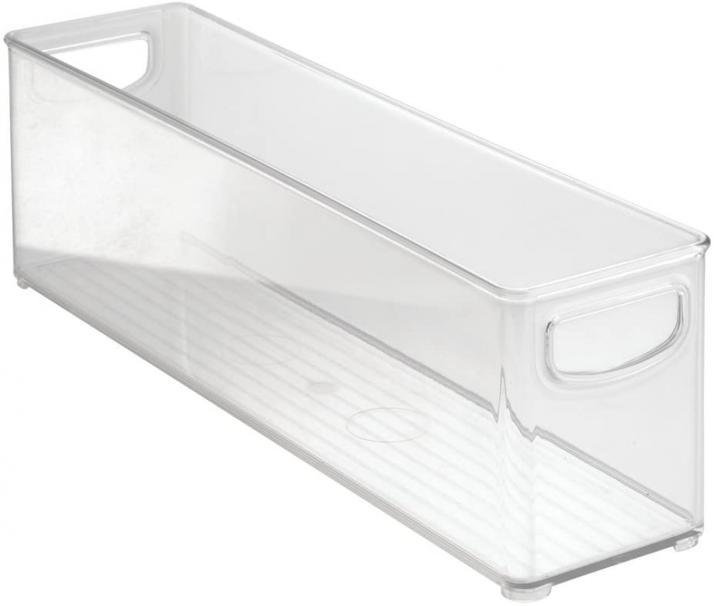 Förvaringslåda med handtag, Långsmal, KITCHEN BINZ, 10,2 x 40,6 x H12,7 cm, Transparent i gruppen Förvaring / Köksförvaring / Kylskåpsförvaring hos SmartaSaker.se (40819)