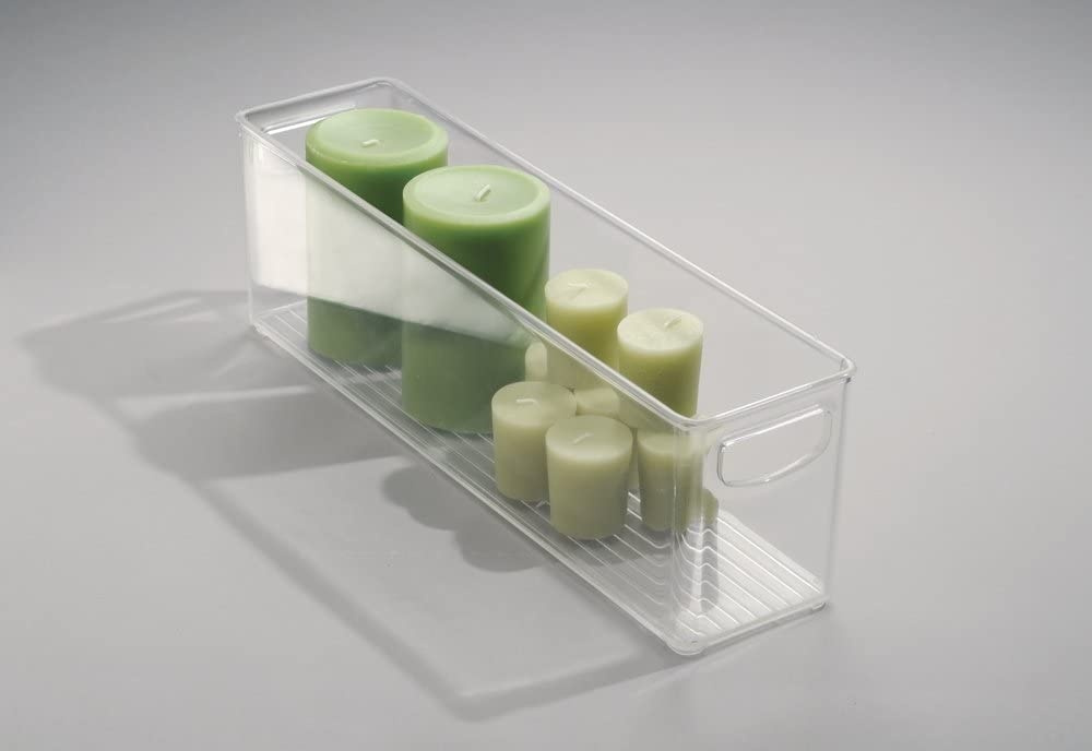 Förvaringslåda med handtag, Långsmal, KITCHEN BINZ, 10,2 x 40,6 x H12,7 cm, Transparent i gruppen Förvaring / Köksförvaring / Kylskåpsförvaring hos SmartaSaker.se (40819)