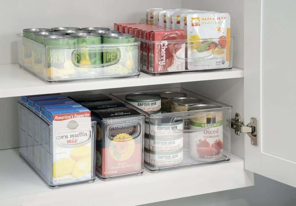 Förvaringslåda med handtag, Långsmal, KITCHEN BINZ, 10,2 x 40,6 x H12,7 cm, Transparent i gruppen Förvaring / Köksförvaring / Kylskåpsförvaring hos SmartaSaker.se (40819)