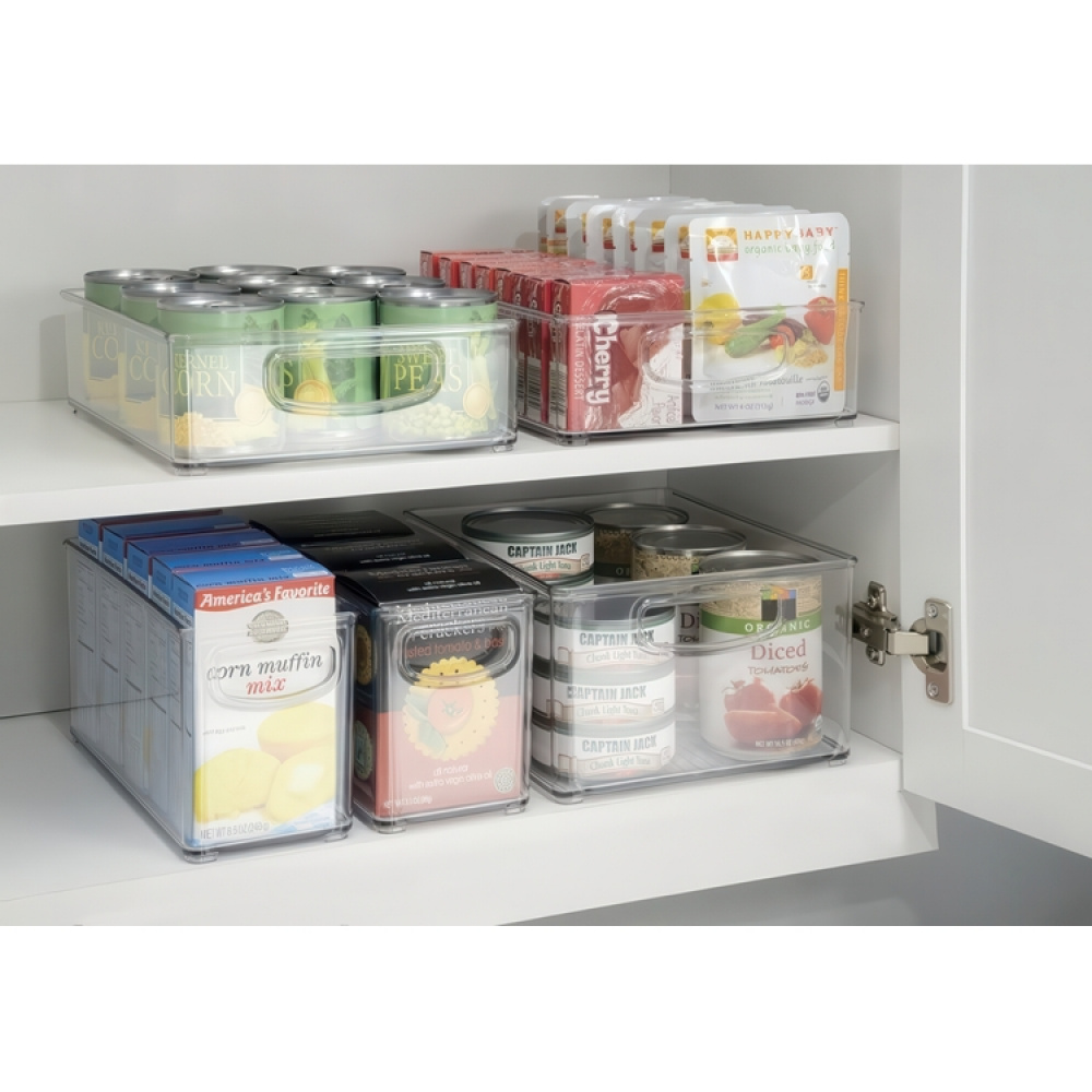 Förvaringslåda med handtag, Långsmal, KITCHEN BINZ, 10,2 x 40,6 x H12,7 cm, Transparent i gruppen Förvaring / Köksförvaring / Kylskåpsförvaring hos SmartaSaker.se (40819)