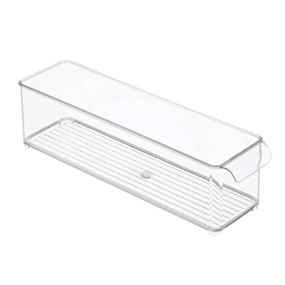 Förvaringslåda med handtag, Långsmal, Stapelbar, PULLZ BINZ, 10 x 37 x H 10 cm , Transparent i gruppen Förvaring / Köksförvaring / Förvaringslådor och burkar hos SmartaSaker.se (40820)