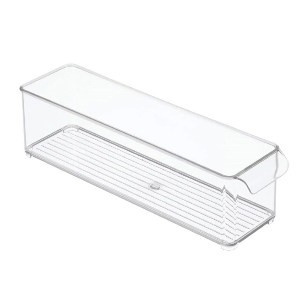 Förvaringslåda med handtag, Långsmal, Stapelbar, PULLZ BINZ, 10 x 37 x H 10 cm , Transparent i gruppen Förvaring / Köksförvaring / Förvaringsburkar hos SmartaSaker.se (40820)