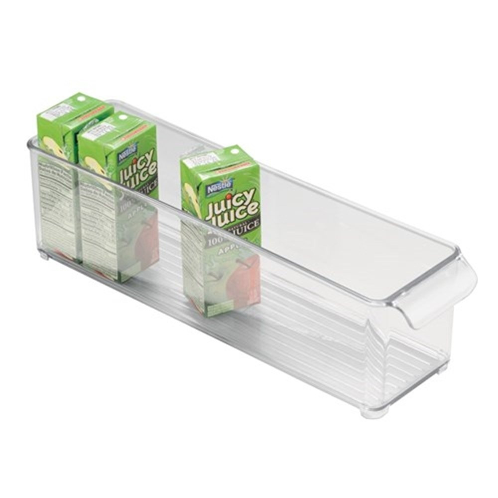 Förvaringslåda med handtag, Långsmal, Stapelbar, PULLZ BINZ, 10 x 37 x H 10 cm , Transparent i gruppen Förvaring / Köksförvaring / Förvaringslådor och burkar hos SmartaSaker.se (40820)