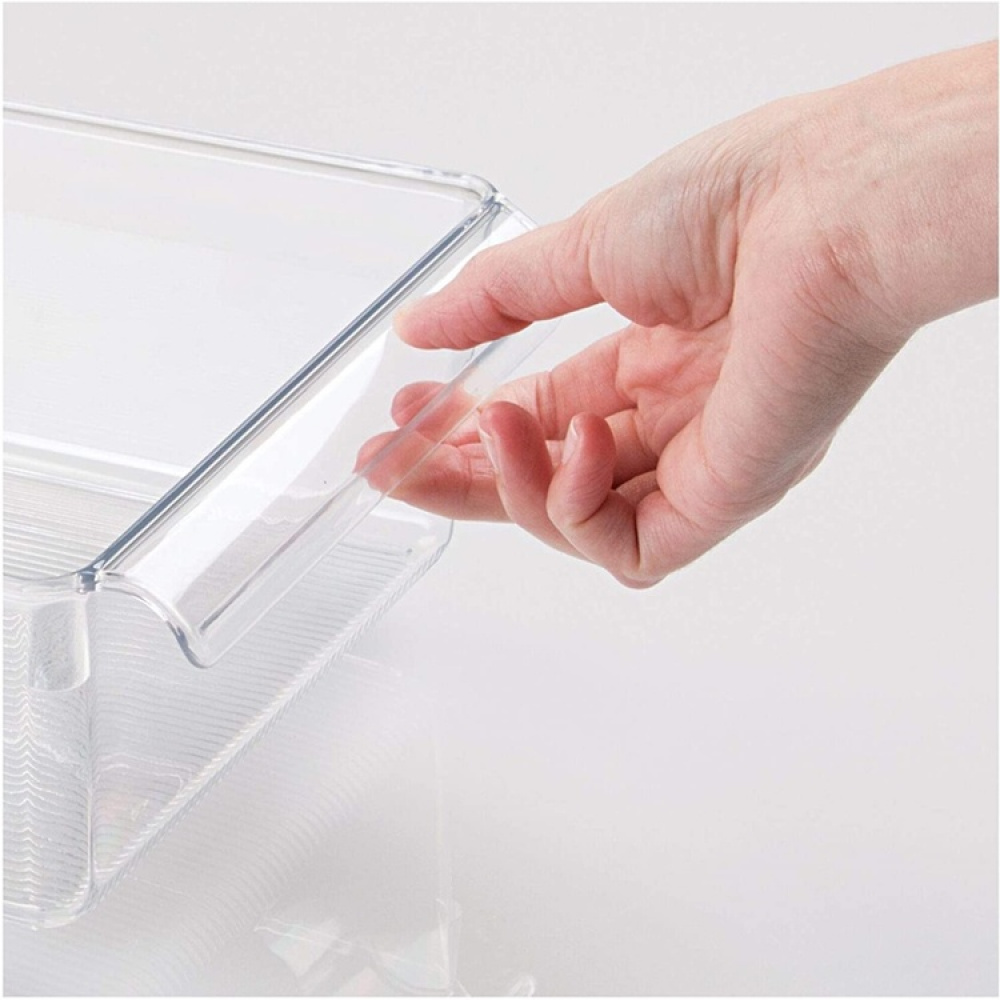 Förvaringslåda med handtag, PULLZ LARGE ORGANISER, 29,2 x 20,3 x H 9 cm, Transparent i gruppen Förvaring / Köksförvaring / Kylskåpsförvaring hos SmartaSaker.se (40821)