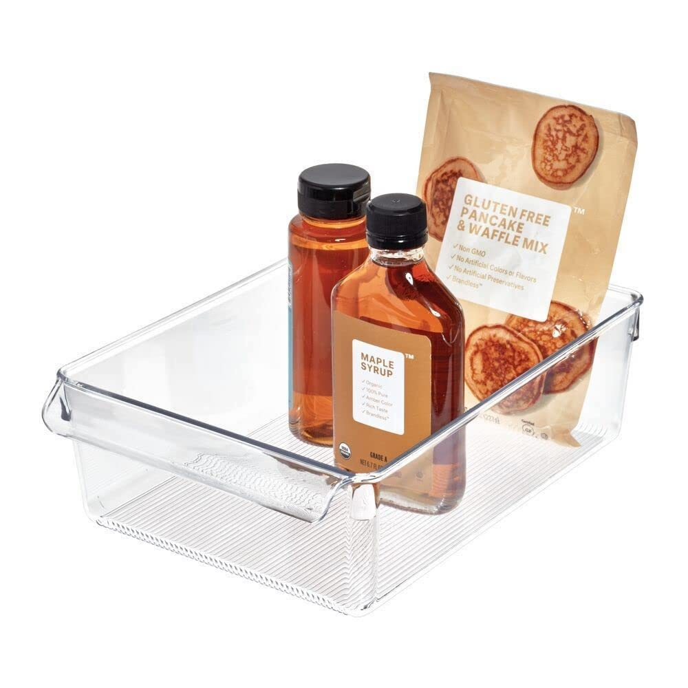 Förvaringslåda med handtag, PULLZ LARGE ORGANISER, 29,2 x 20,3 x H 9 cm, Transparent i gruppen Förvaring / Köksförvaring / Kylskåpsförvaring hos SmartaSaker.se (40821)