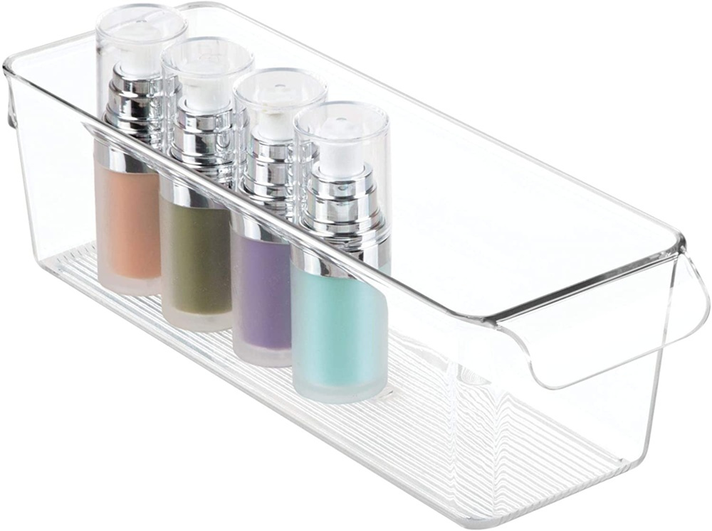 Förvaringslåda med handtag, Smal, PULLZ SMALL ORGANISER, 29,2 x 10,2 x H 9 cm, Transparent i gruppen Förvaring / Köksförvaring / Kylskåpsförvaring hos SmartaSaker.se (40823)