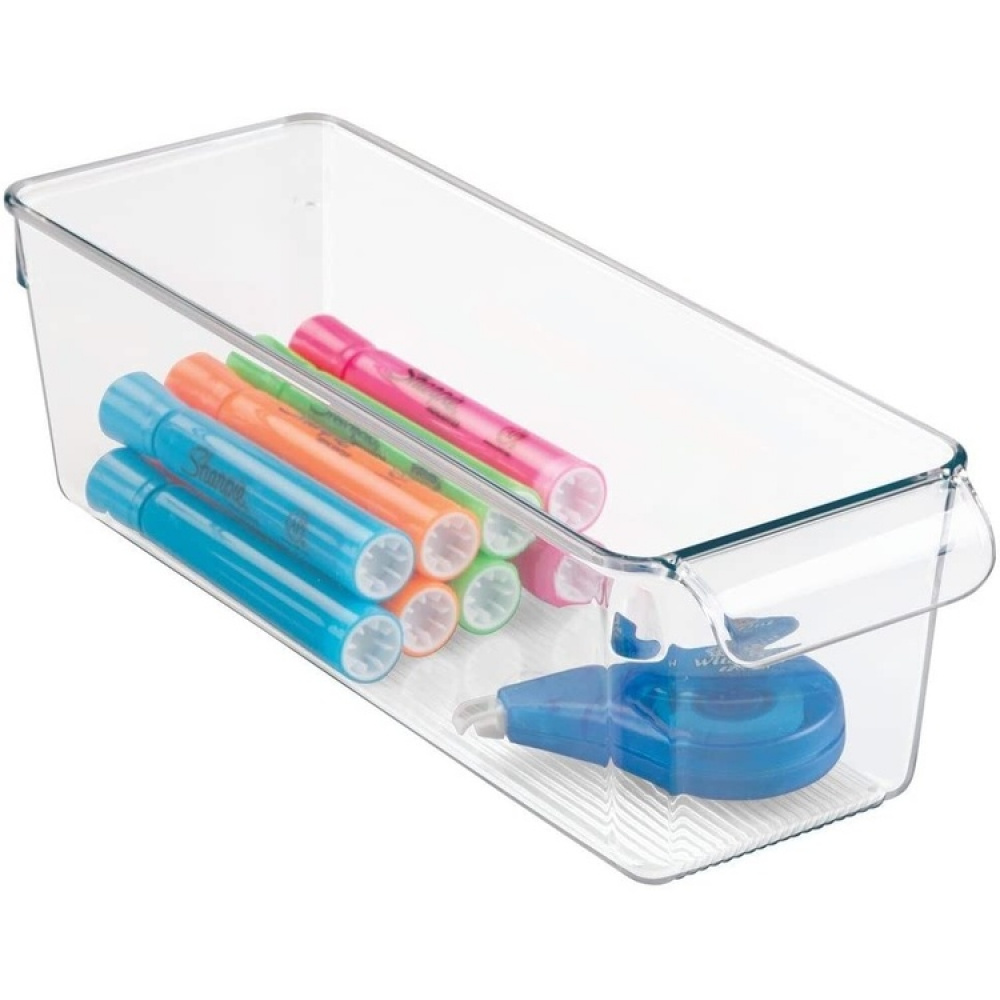 Förvaringslåda med handtag, Smal, PULLZ SMALL ORGANISER, 29,2 x 10,2 x H 9 cm, Transparent i gruppen Förvaring / Köksförvaring / Kylskåpsförvaring hos SmartaSaker.se (40823)