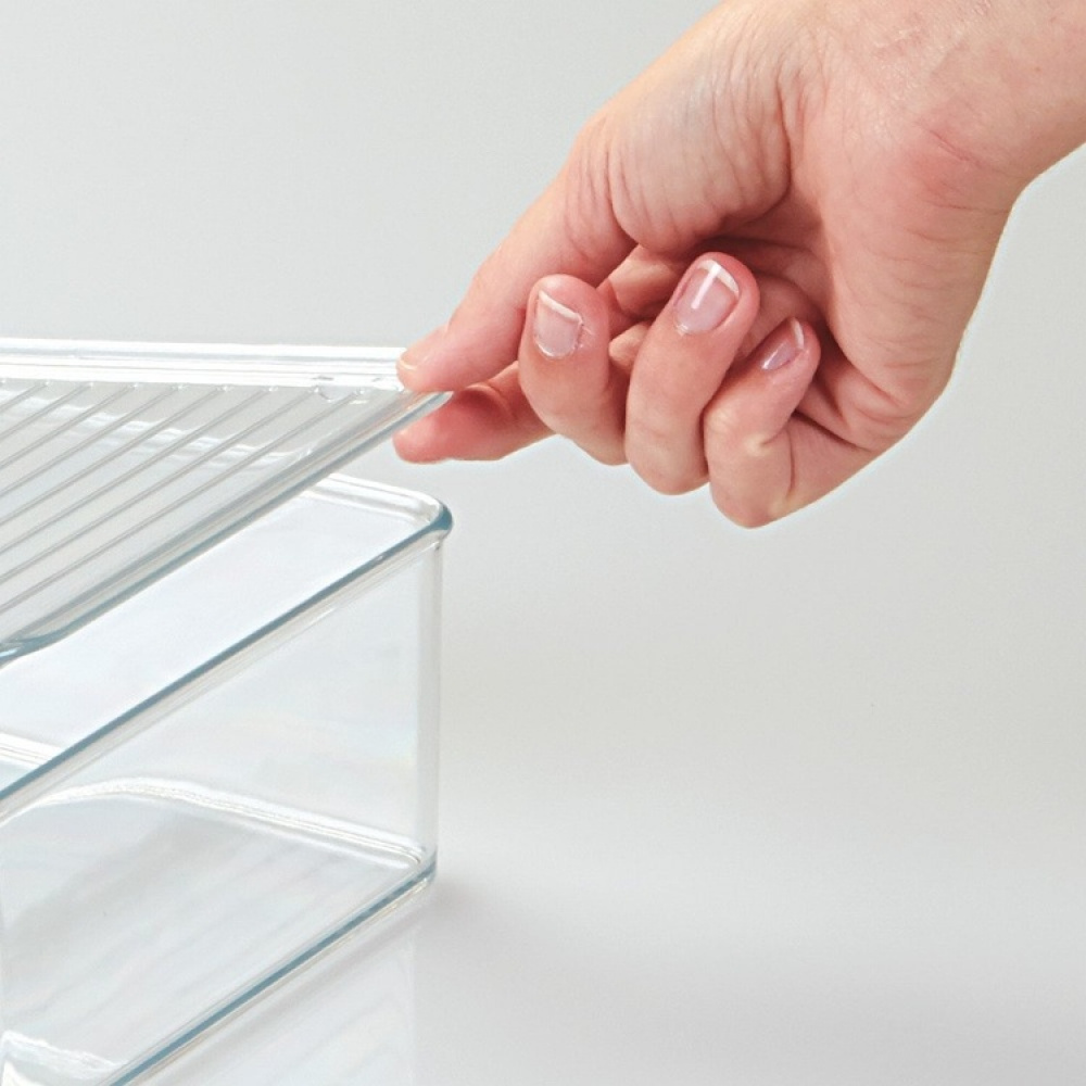 Förvaringslåda med lock, Stapelbar, ID CABINET BINZ, 34 x 15 x H 7,7 cm, Klar i gruppen Förvaring / Köksförvaring / Organisera köksskåp hos SmartaSaker.se (40826)