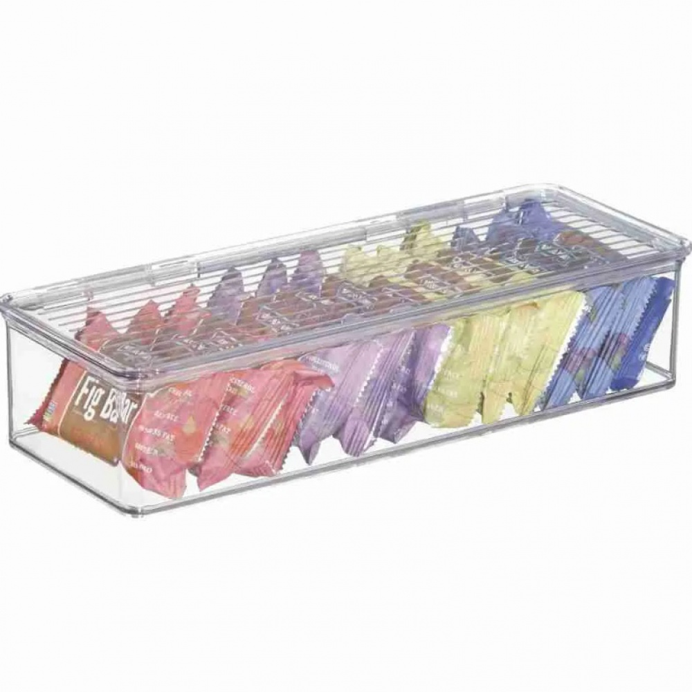 Förvaringslåda med lock, Stapelbar, ID CABINET BINZ, 34 x 15 x H 7,7 cm, Klar i gruppen Förvaring / Köksförvaring / Organisera köksskåp hos SmartaSaker.se (40826)