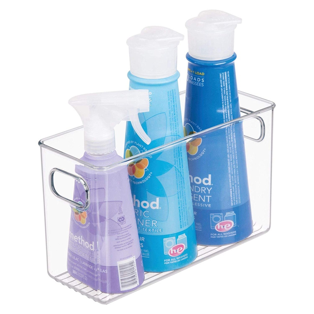 Förvaringslåda utan lock, Smal, ID BATH BINZ, 25,4 x 10,2 x H 15,2 cm, Transparent i gruppen Förvaring / Köksförvaring / Förvaringslådor och burkar hos SmartaSaker.se (40828)