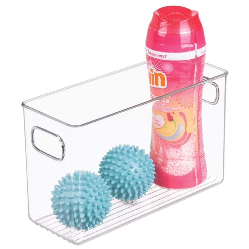 Förvaringslåda utan lock, Smal, ID BATH BINZ, 25,4 x 10,2 x H 15,2 cm, Transparent i gruppen Förvaring / Köksförvaring / Förvaringsburkar hos SmartaSaker.se (40828)