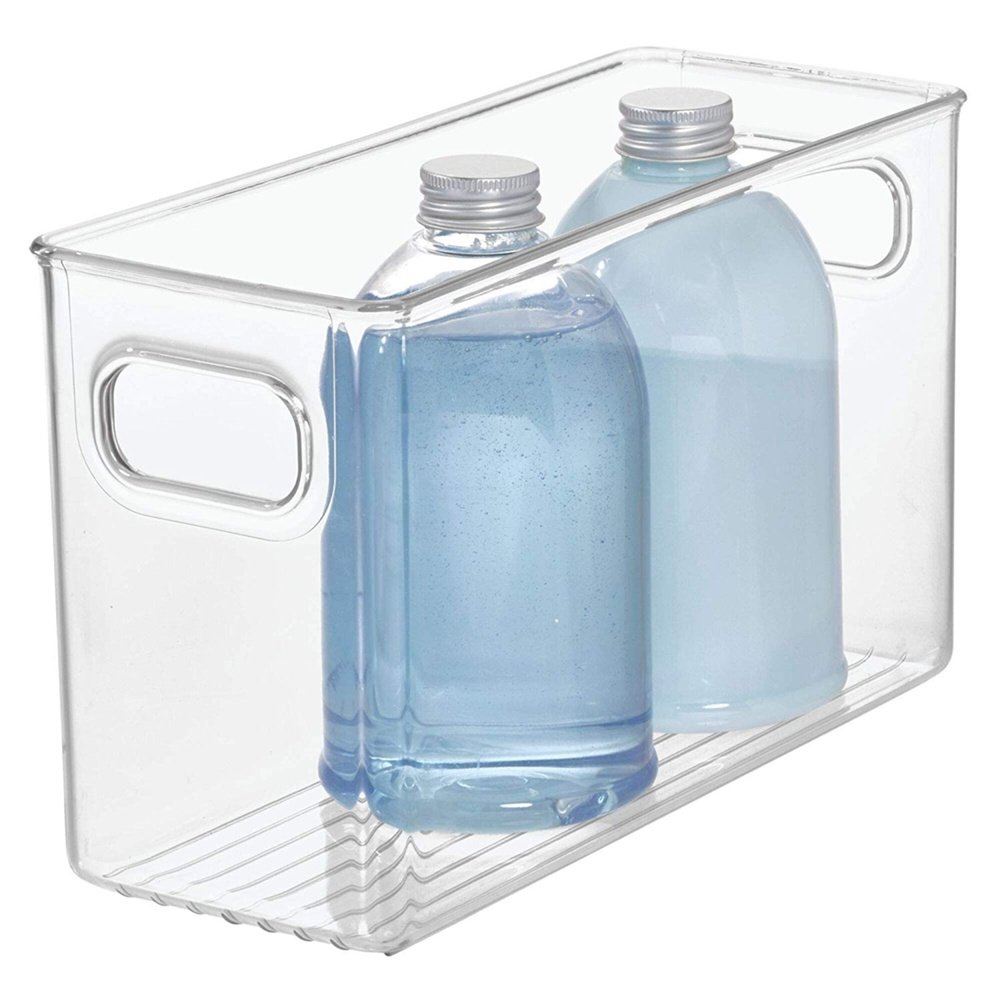 Förvaringslåda utan lock, Smal, ID BATH BINZ, 25,4 x 10,2 x H 15,2 cm, Transparent i gruppen Förvaring / Köksförvaring / Förvaringslådor och burkar hos SmartaSaker.se (40828)