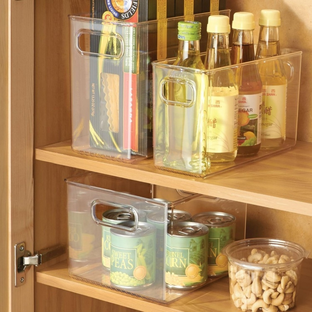 Förvaringslåda utan lock, ID NARROW PANTRY BIN, 25,4 x 12,7 x H 20,3 cm, Transparent i gruppen Förvaring / Köksförvaring / Organisera köksskåp hos SmartaSaker.se (40829)