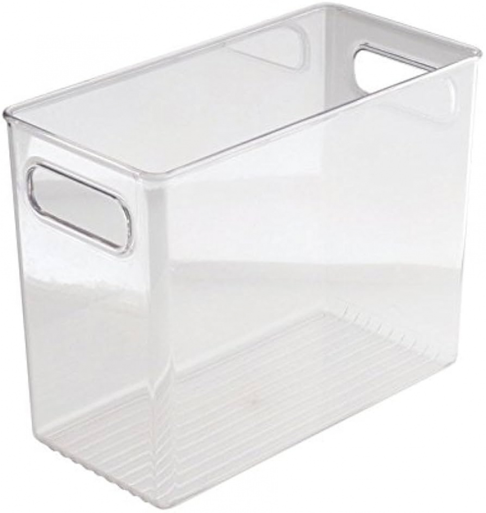 Förvaringslåda utan lock, ID NARROW PANTRY BIN, 25,4 x 12,7 x H 20,3 cm, Transparent i gruppen Förvaring / Köksförvaring / Organisera köksskåp hos SmartaSaker.se (40829)