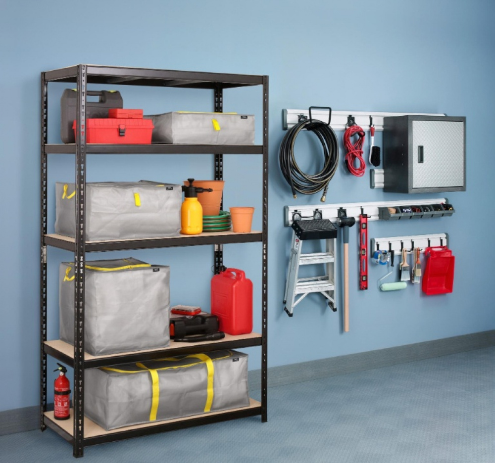 Förvaringslåda, Extra Stark, 70 L TAURUS SUPER TOUGH MEDIUM, 55 x 45 x H 30 cm, Silvergrå / Gul i gruppen Förvaring / Förvaringslådor hos SmartaSaker.se (40832)