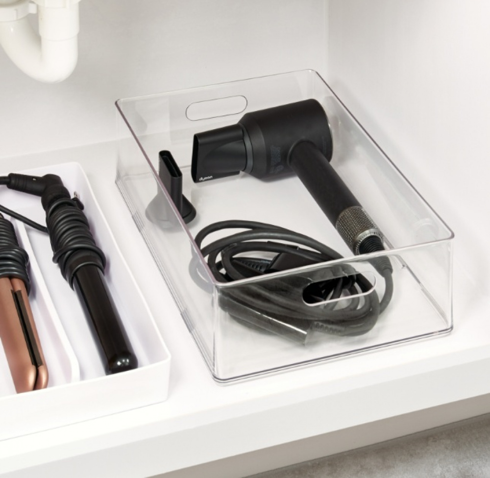 Förvaringslåda, Stapelbar, THE HOME EDIT HAIR DRYER BIN, 28,4 x 25,4 x H10,8 cm, Klar i gruppen Förvaring / Förvaringslådor hos SmartaSaker.se (40835)