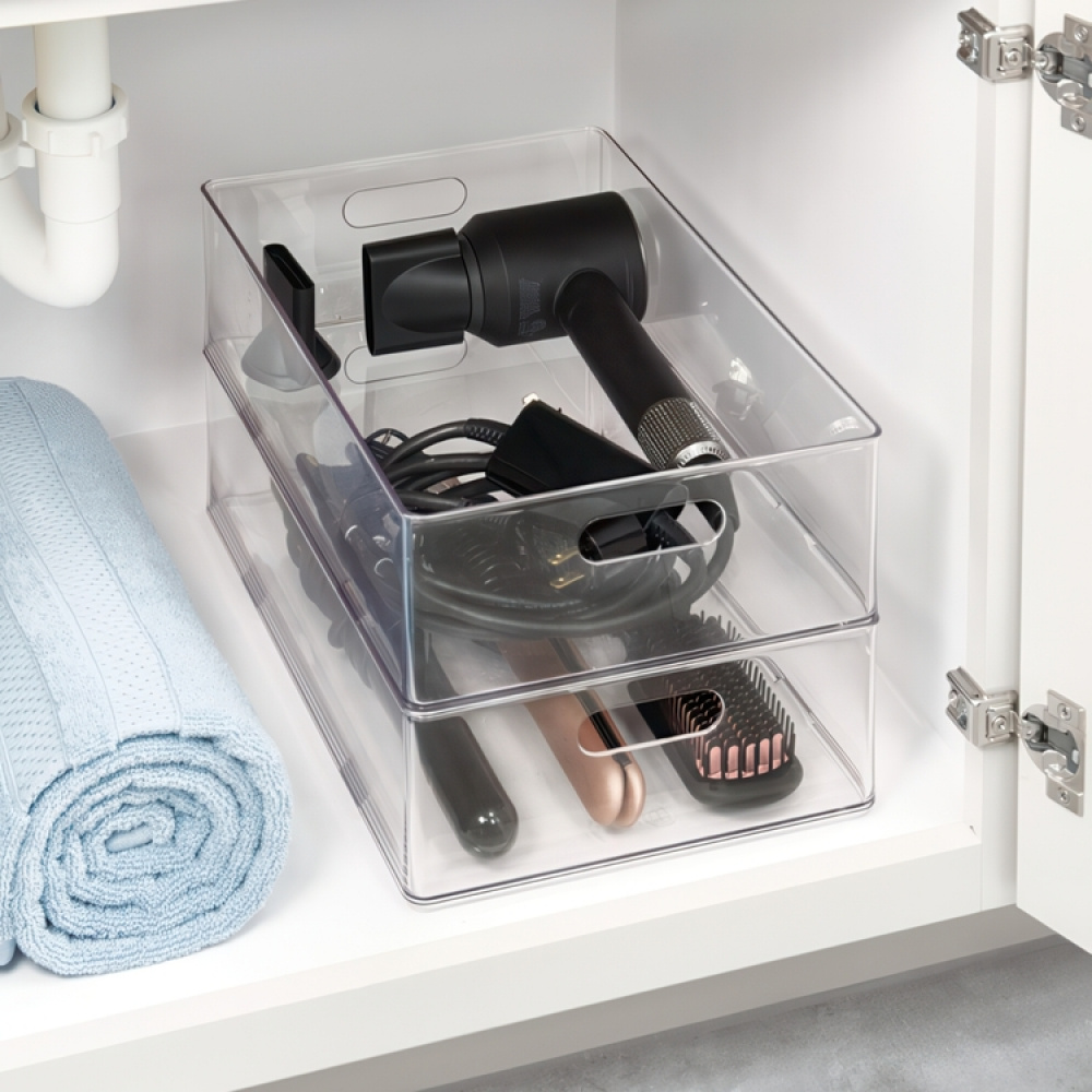 Förvaringslåda, Stapelbar, THE HOME EDIT HAIR DRYER BIN, 28,4 x 25,4 x H10,8 cm, Klar i gruppen Förvaring / Förvaringslådor hos SmartaSaker.se (40835)