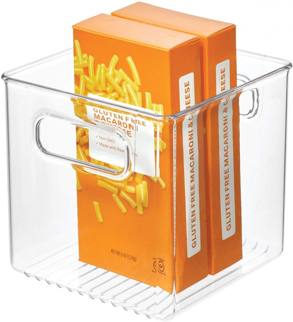 Förvaringslåda, Fyrkantig, ID PANTRY BINZ, 15 x 15 x H 15 cm, Transparent i gruppen Förvaring / Köksförvaring / Organisera köksskåp hos SmartaSaker.se (40837)