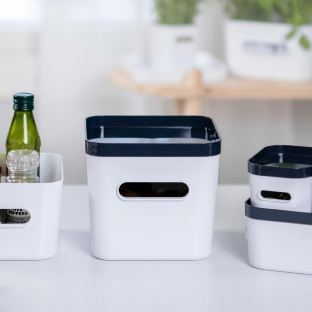 Förvaringslåda, Hög, SMARTSTORE COMPACT SQUARE LARGE, 20 x 20 x H 16 cm, Vit i gruppen Förvaring / Förvaringslådor / SmartStore förvaringslådor hos SmartaSaker.se (40840)