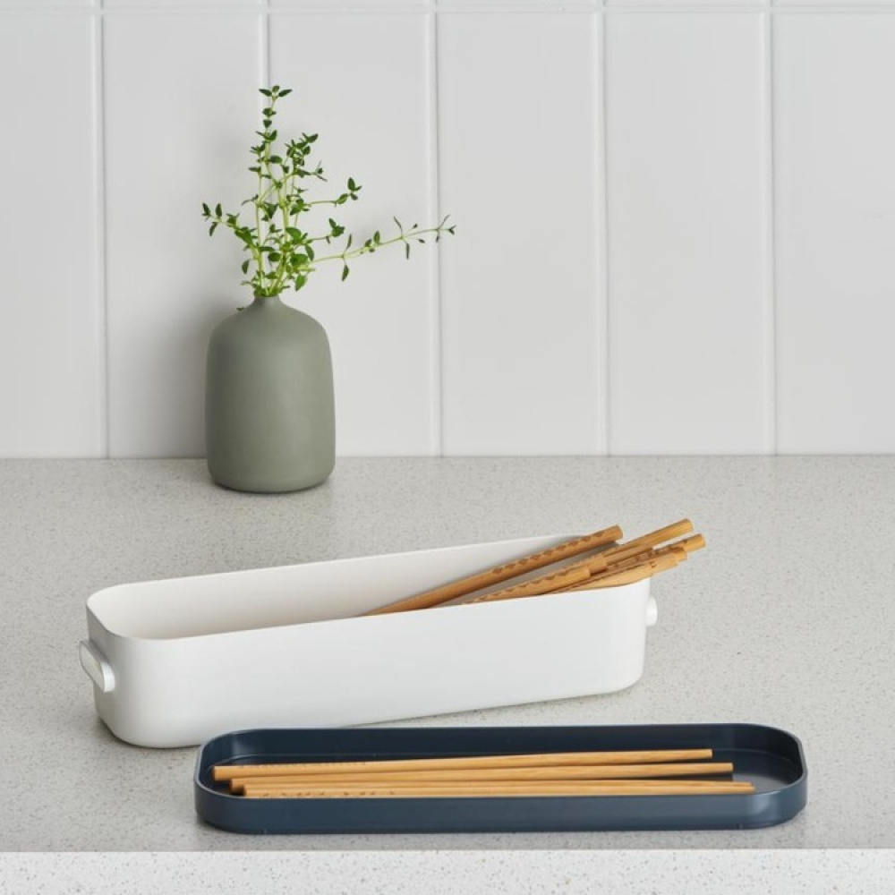 Förvaringslåda, Långsmal, SMARTSTORE COMPACT SLIM, 29,1 x 9,4 x H 6,1 cm i gruppen Förvaring / Köksförvaring / Kylskåpsförvaring hos SmartaSaker.se (40843)