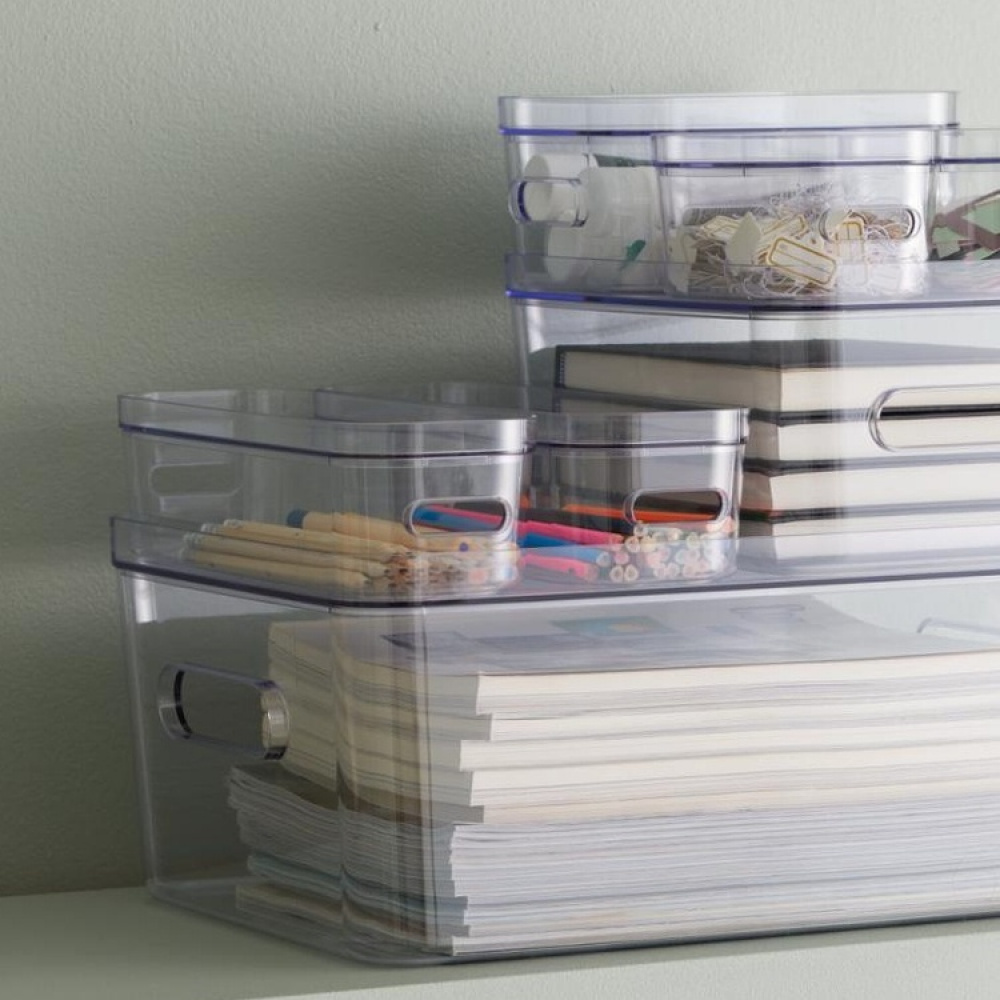 Förvaringslåda, Långsmal, SMARTSTORE COMPACT SLIM, 29,1 x 9,4 x H 6,1 cm i gruppen Förvaring / Köksförvaring / Kylskåpsförvaring hos SmartaSaker.se (40843)