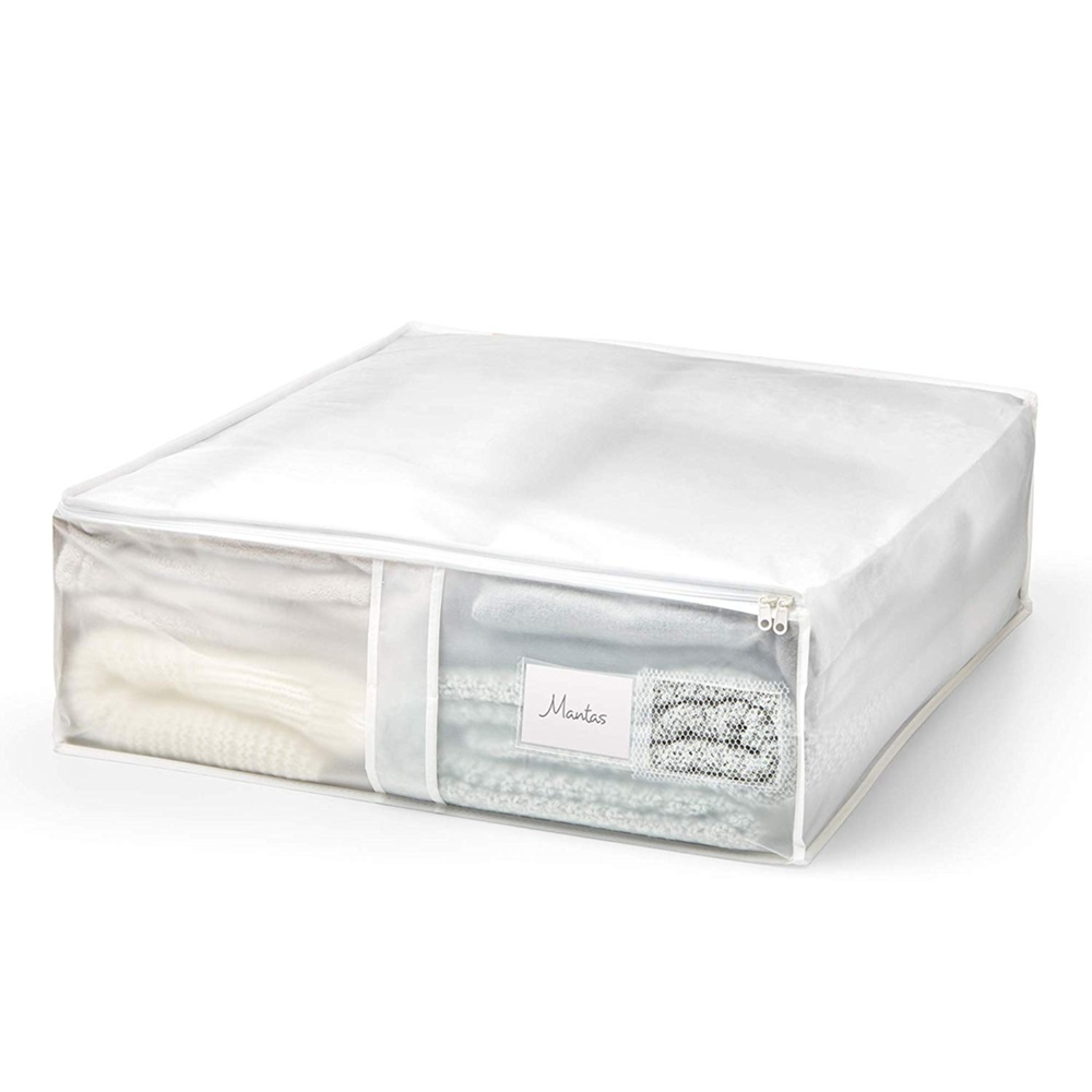 Förvaringslåda, Mjuk, MILKY WHITE, 65 x 55 x H 20 cm , Transparent / Vit i gruppen Förvaring / Garderobsförvaring hos SmartaSaker.se (40848)
