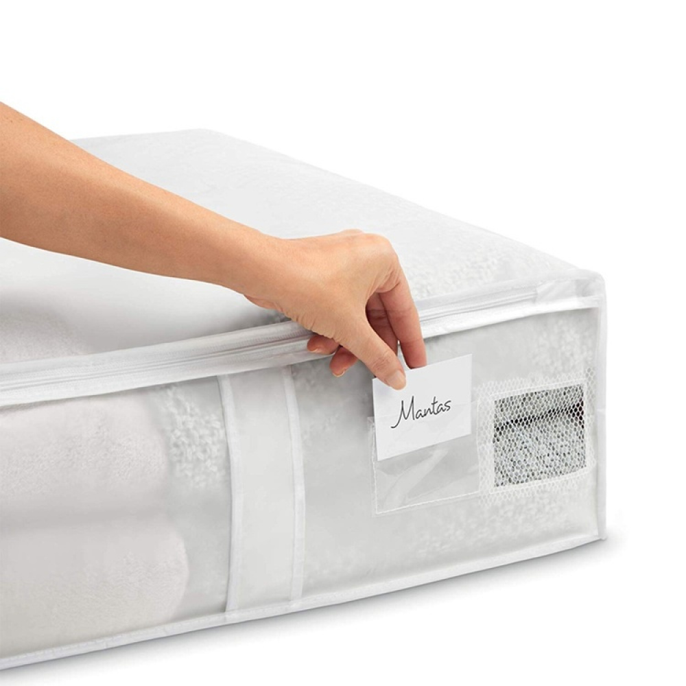 Förvaringslåda, Mjuk, MILKY WHITE, 65 x 55 x H 20 cm , Transparent / Vit i gruppen Förvaring / Garderobsförvaring hos SmartaSaker.se (40848)