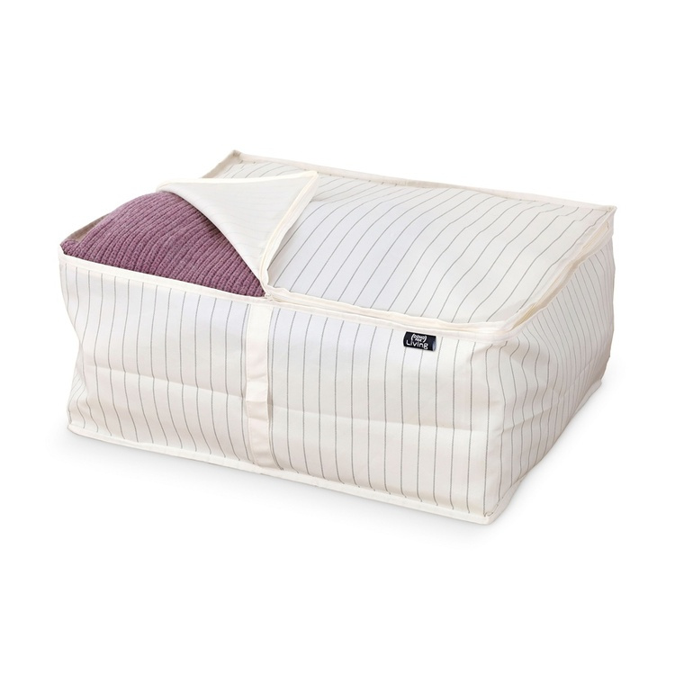 Förvaringslåda, Mjuk, TIVOLI COLLECTION, 55 x 45 x H 25 cm, Off White i gruppen Förvaring / Förvaringslådor hos SmartaSaker.se (40850)