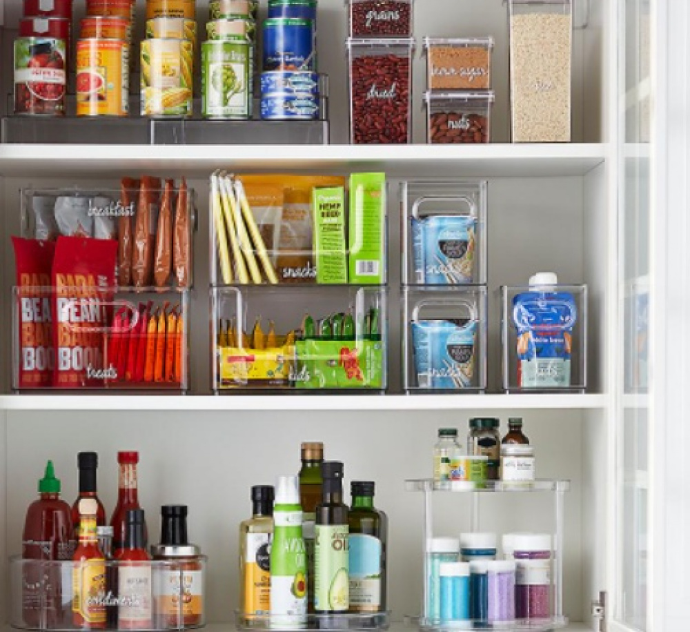 Förvaringslåda, Smal, Stapelbar, THE HOME EDIT NARROW PANTRY BIN, 25,4 x 12,4 x H15,2 cm, Klar i gruppen Förvaring / Förvaringslådor hos SmartaSaker.se (40853)